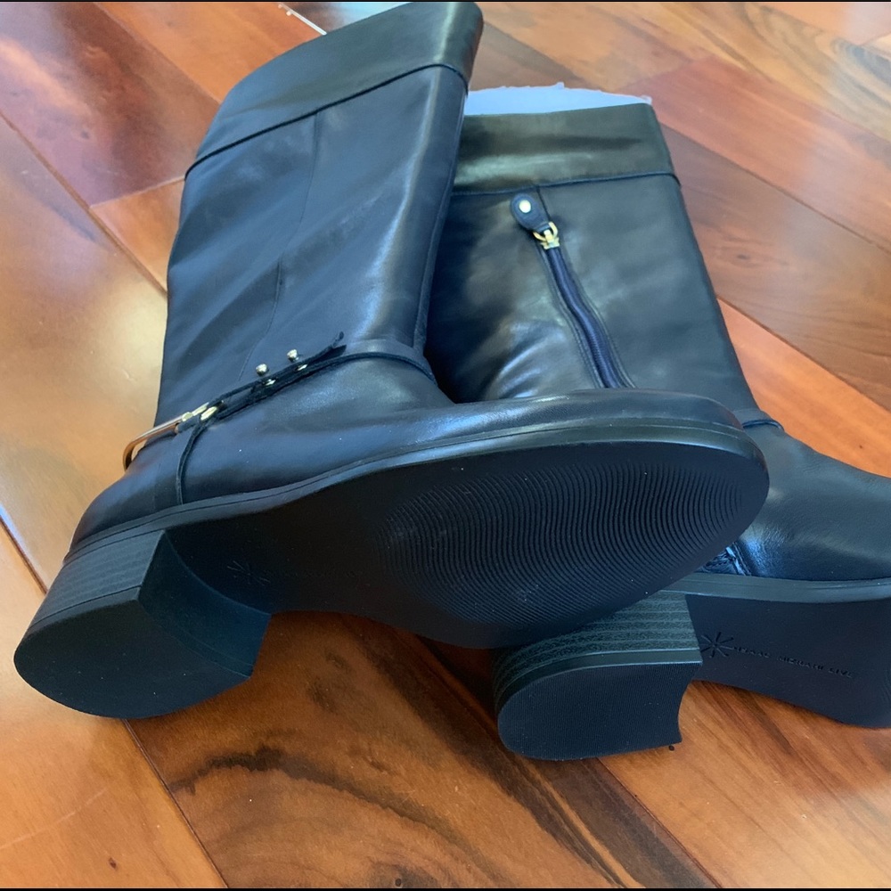 Isaac Mizrahi Live! Two-Tone Leather Boots